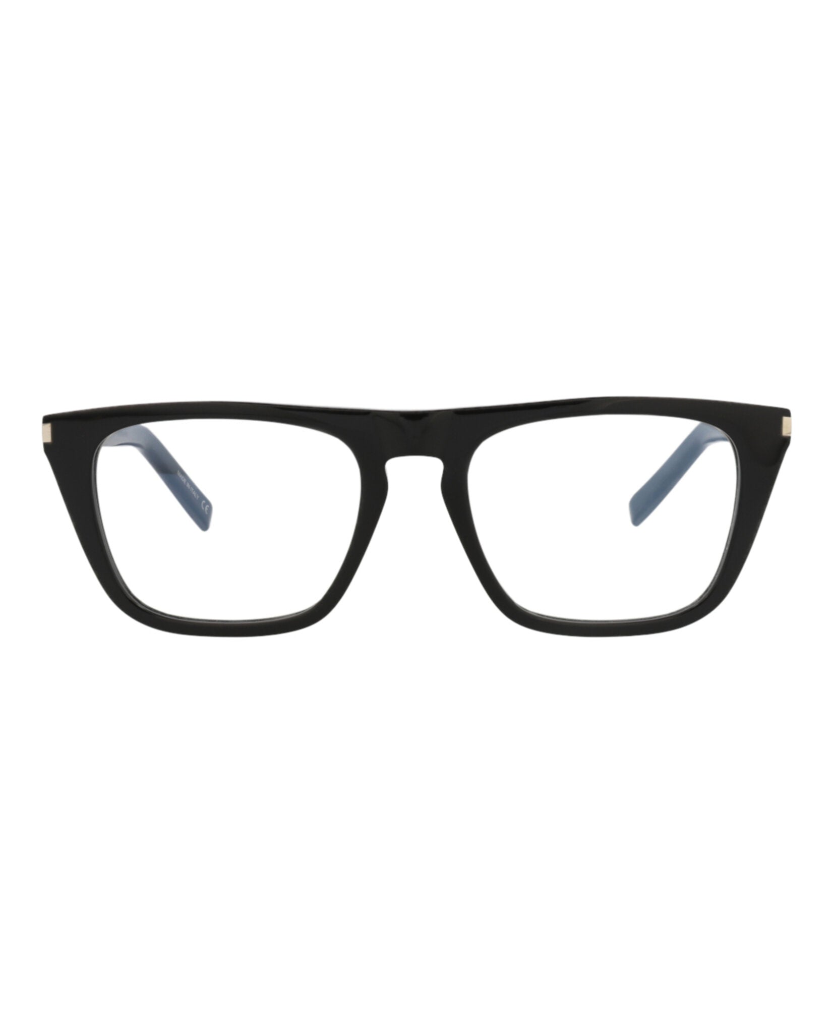 Saint Laurent Unisex Square/Rectangle Black Black Transparent Fashion Designer Eyewear
