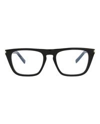 Saint Laurent Unisex Square/Rectangle Black Black Transparent Fashion Designer Eyewear