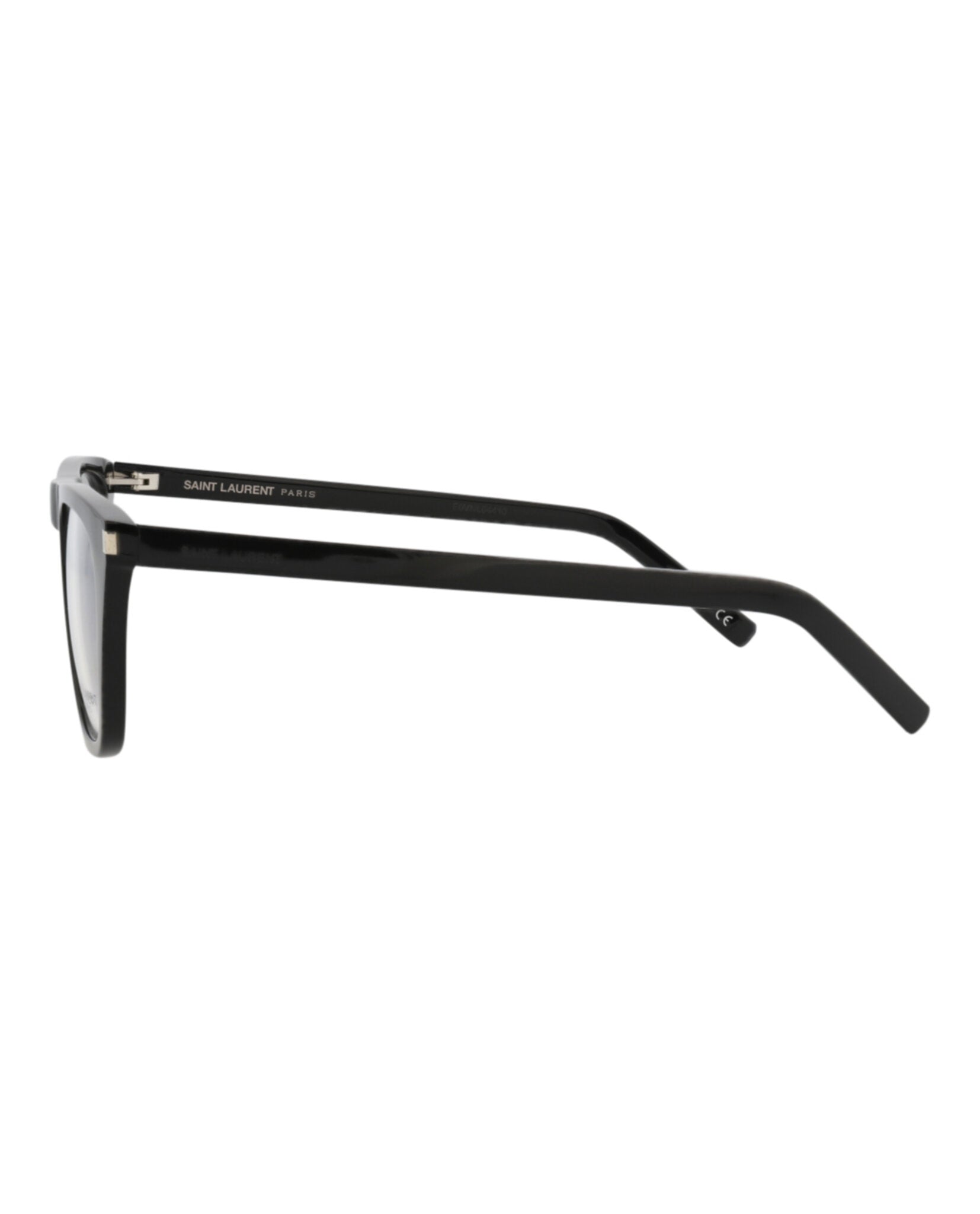 Saint Laurent Unisex Square/Rectangle Black Black Transparent Fashion Designer Eyewear