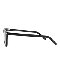 Saint Laurent Unisex Square/Rectangle Black Black Transparent Fashion Designer Eyewear