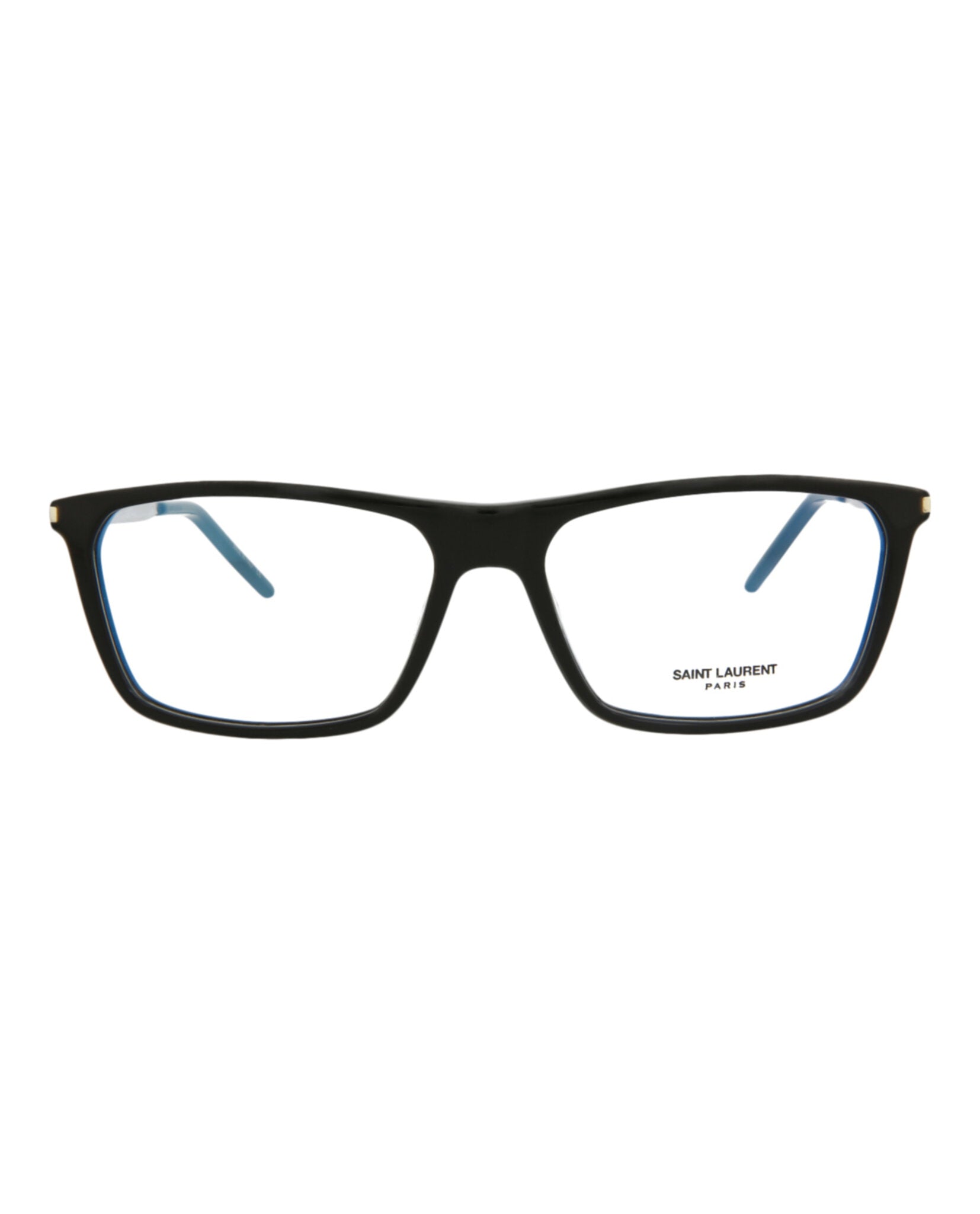 Saint Laurent Saint Laurent Mens Square/Rectangle Black Silver Transparent Fashion Designer Eyewear