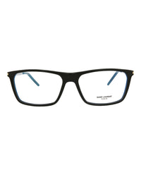 Saint Laurent Saint Laurent Mens Square/Rectangle Black Silver Transparent Fashion Designer Eyewear