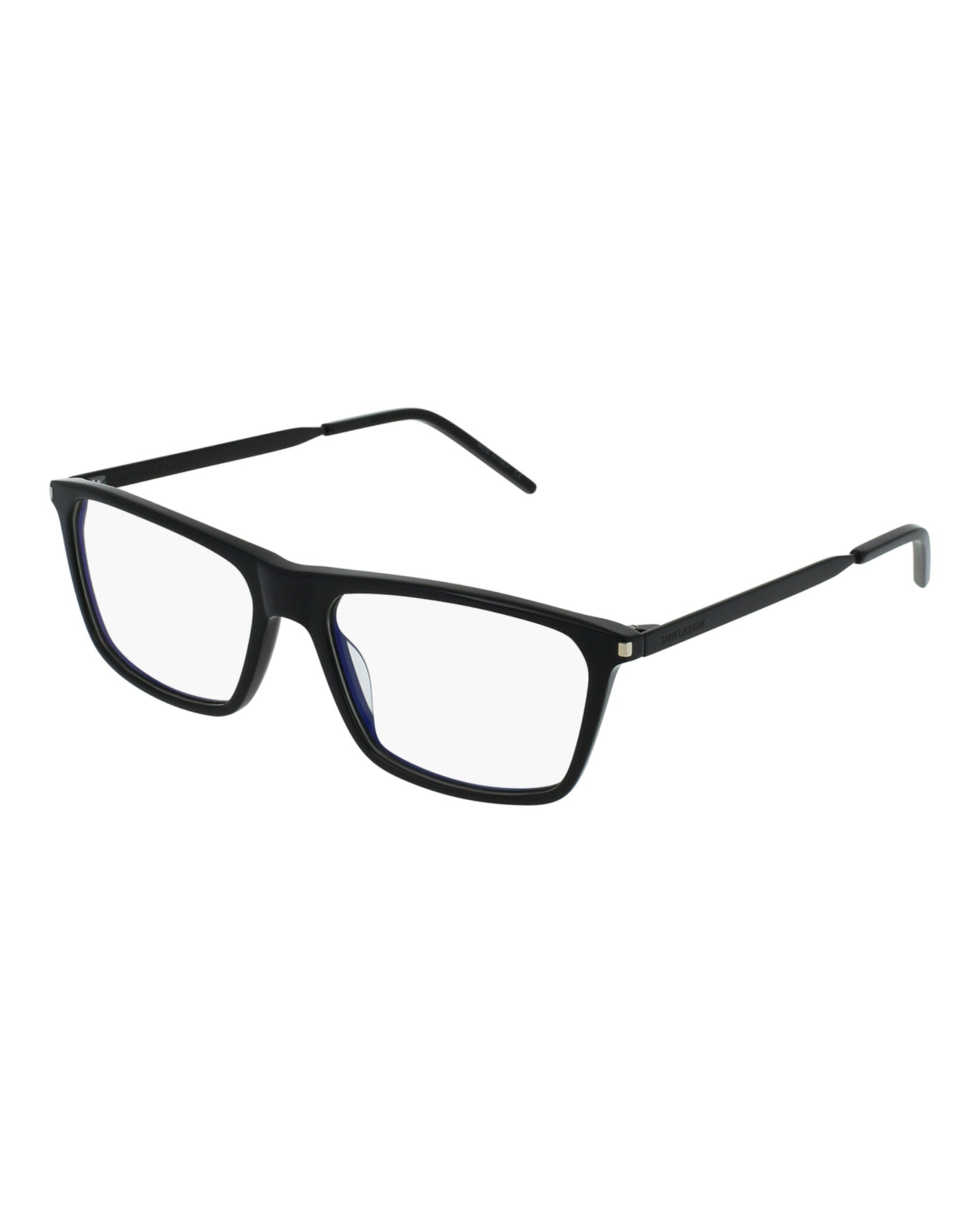 Saint Laurent Saint Laurent Mens Square/Rectangle Black Black Transparent Fashion Designer Eyewear
