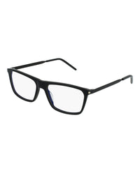 Saint Laurent Saint Laurent Mens Square/Rectangle Black Black Transparent Fashion Designer Eyewear