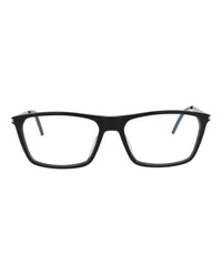 Saint Laurent Saint Laurent Mens Square/Rectangle Black Silver Transparent Fashion Designer Eyewear