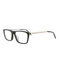 Saint Laurent Saint Laurent Mens Square/Rectangle Black Silver Transparent Fashion Designer Eyewear