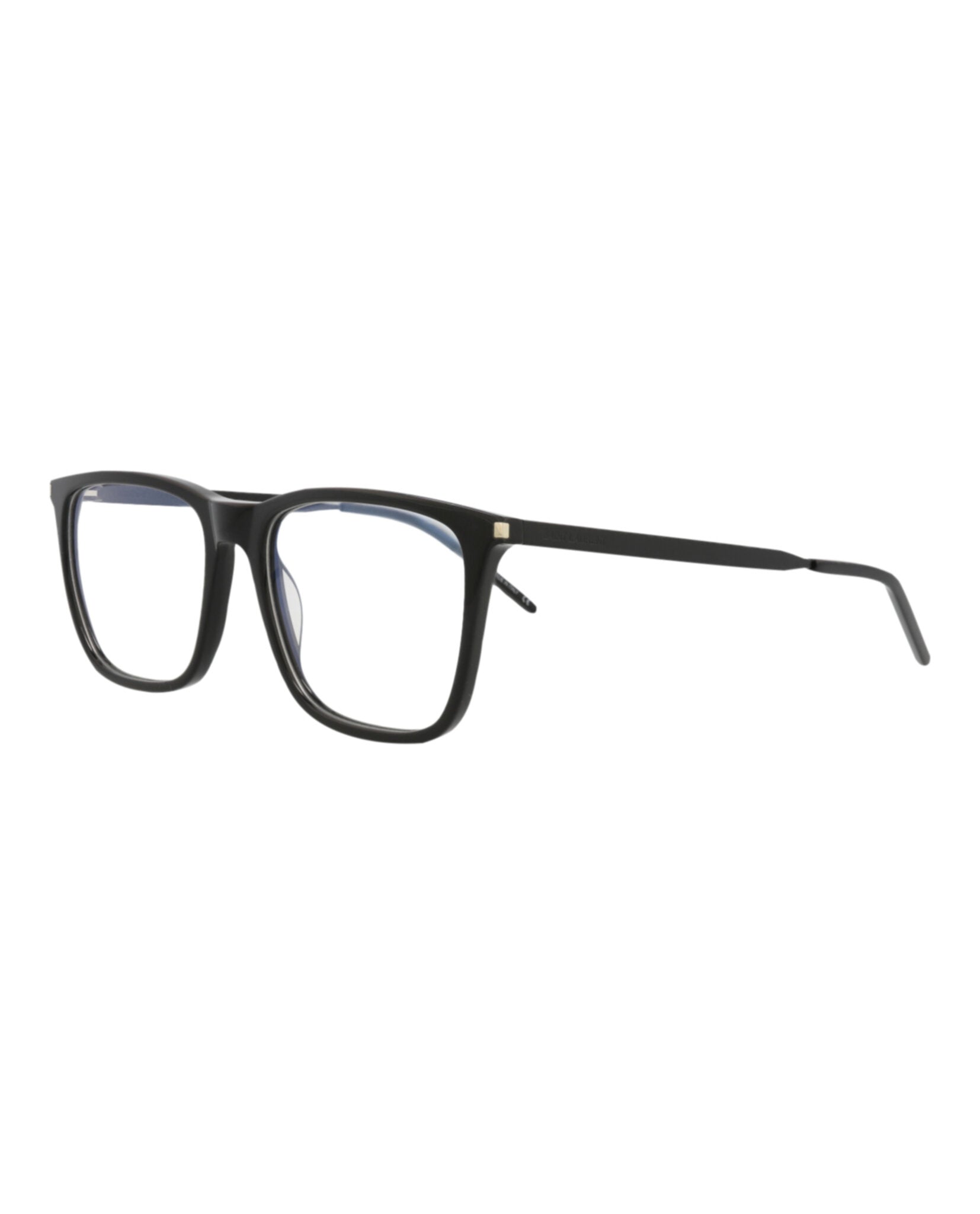 Saint Laurent Mens Square/Rectangle Black Black Transparent Fashion Designer Eyewear