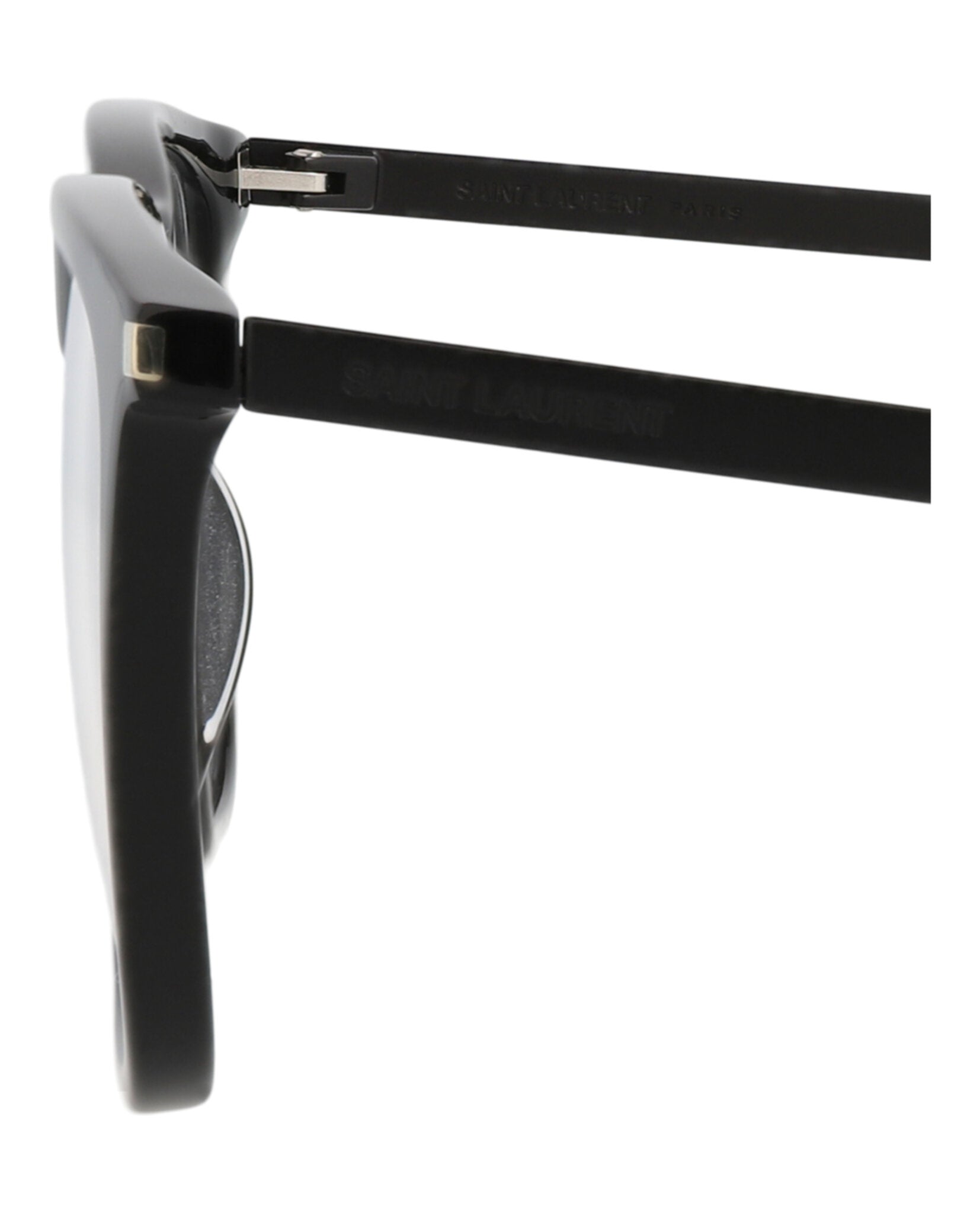 Saint Laurent Mens Square/Rectangle Black Black Transparent Fashion Designer Eyewear