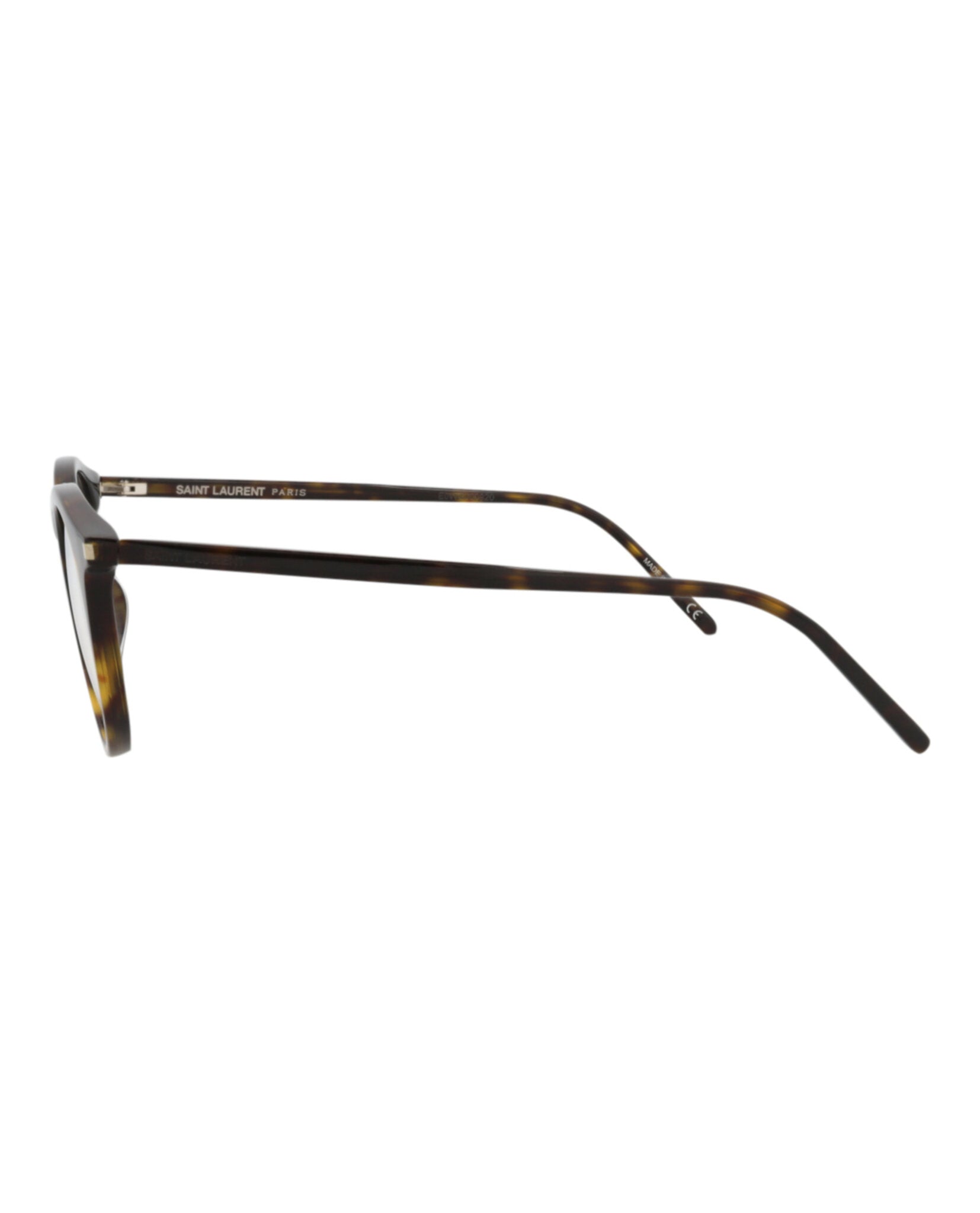 Saint Laurent Saint Laurent Unisex Round/Oval Havana Havana Transparent Fashion Designer Eyewear