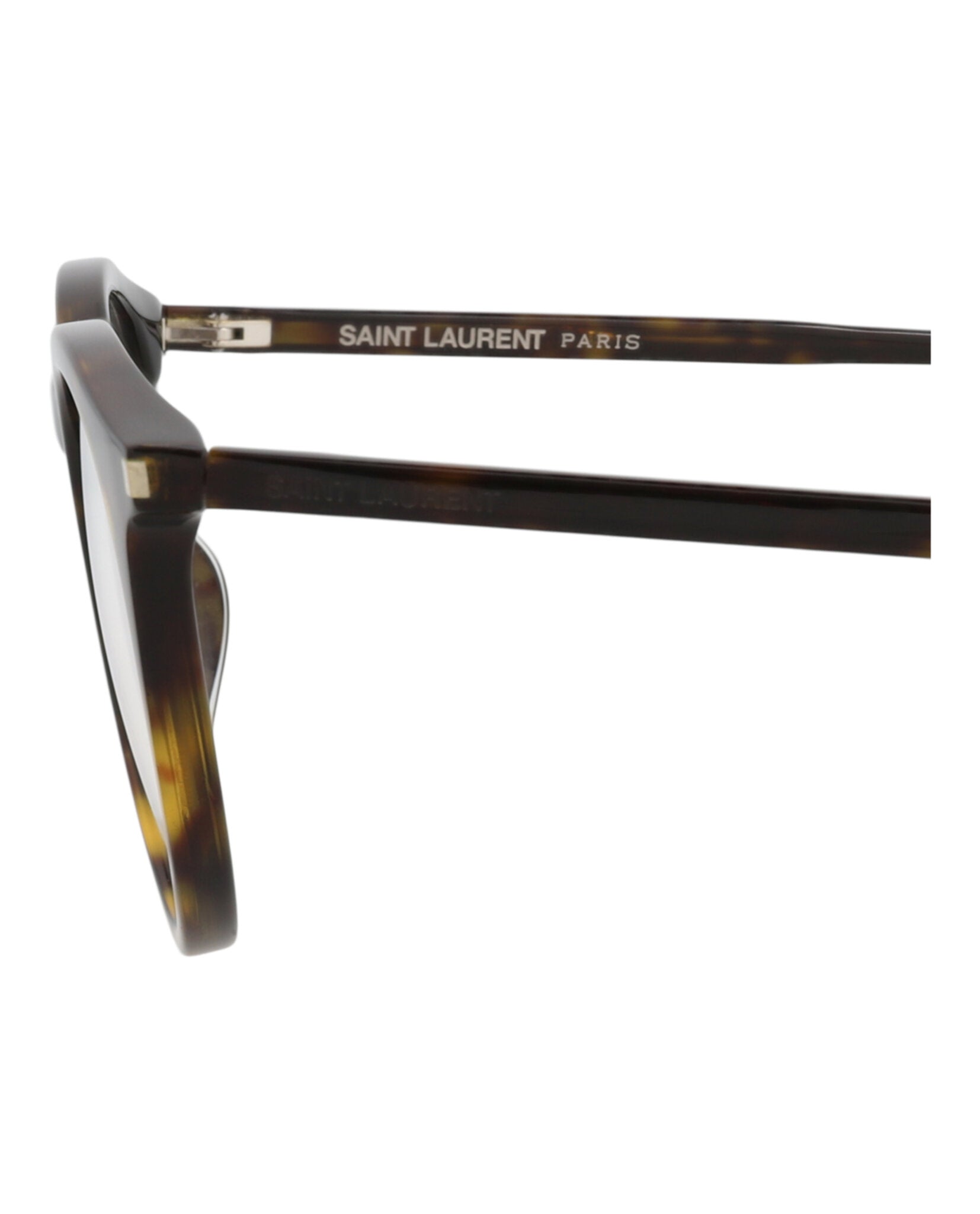 Saint Laurent Saint Laurent Unisex Round/Oval Havana Havana Transparent Fashion Designer Eyewear