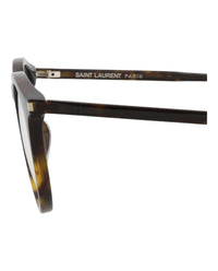 Saint Laurent Saint Laurent Unisex Round/Oval Havana Havana Transparent Fashion Designer Eyewear