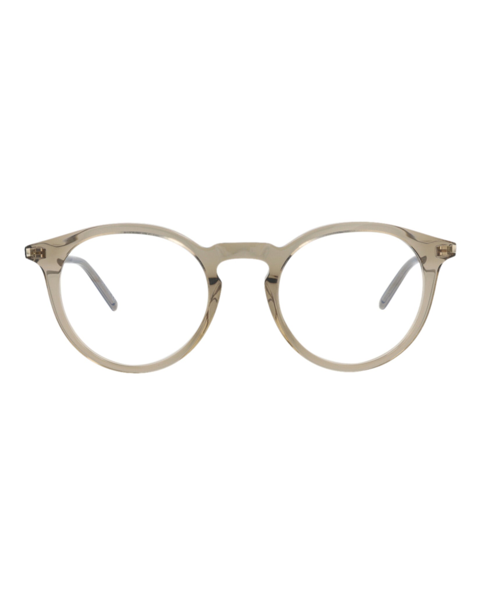 Saint Laurent Saint Laurent Unisex Round/Oval Brown Brown Transparent Fashion Designer Eyewear
