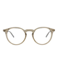 Saint Laurent Saint Laurent Unisex Round/Oval Brown Brown Transparent Fashion Designer Eyewear