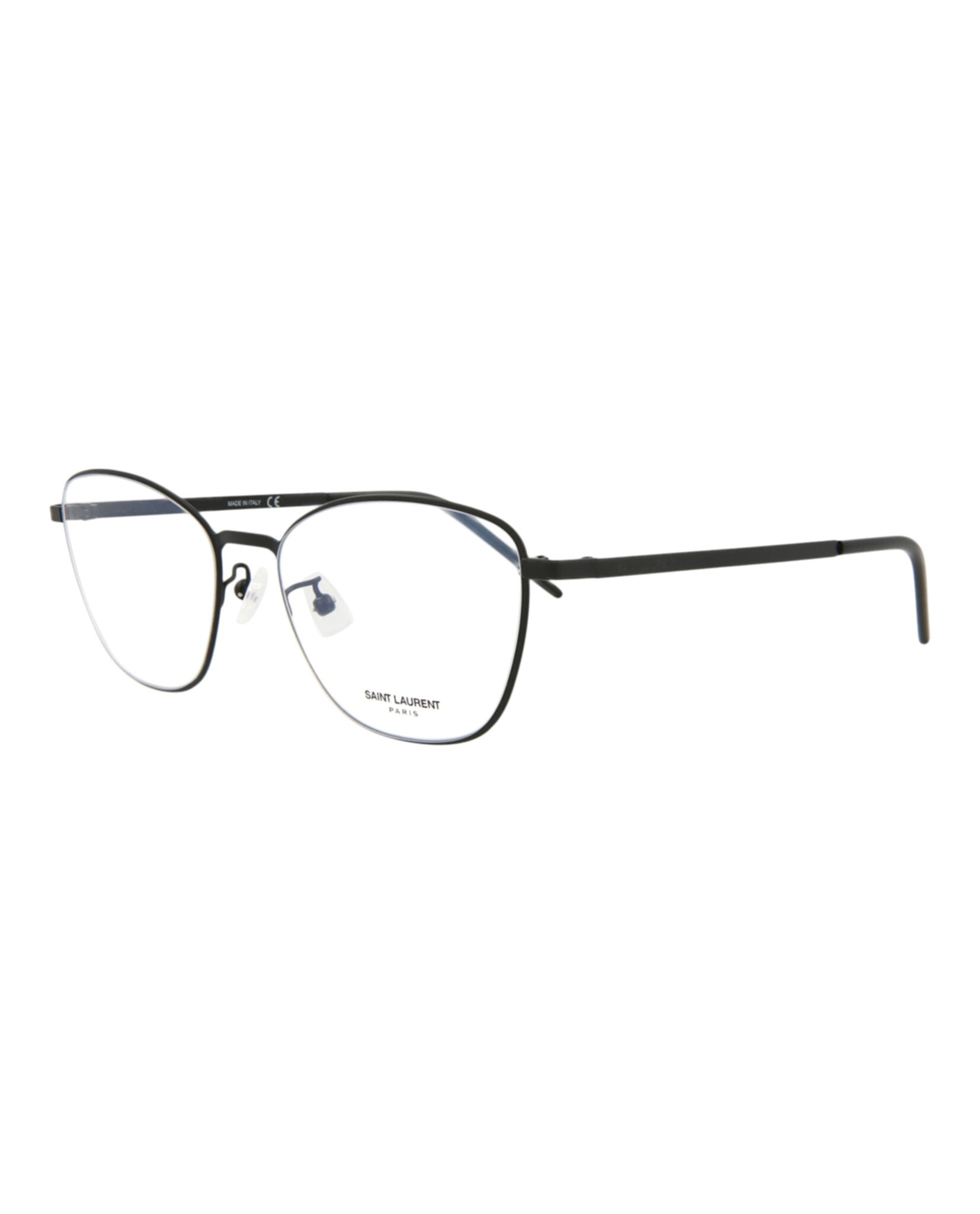 Saint Laurent Saint Laurent Womens Cat Eye Black Black Transparent Fashion Designer Eyewear