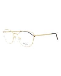 Saint Laurent Saint Laurent Womens Cat Eye Gold Gold Transparent Fashion Designer Eyewear