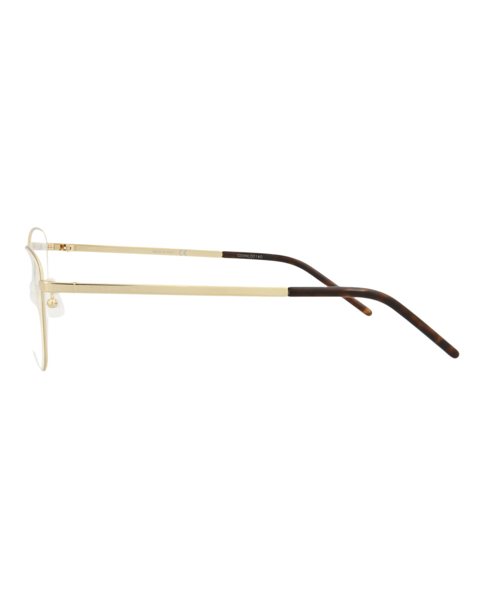 Saint Laurent Saint Laurent Womens Cat Eye Gold Gold Transparent Fashion Designer Eyewear