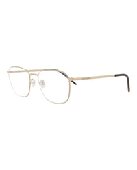 Saint Laurent Saint Laurent Unisex Square/Rectangle Gold Gold Transparent Fashion Designer Eyewear
