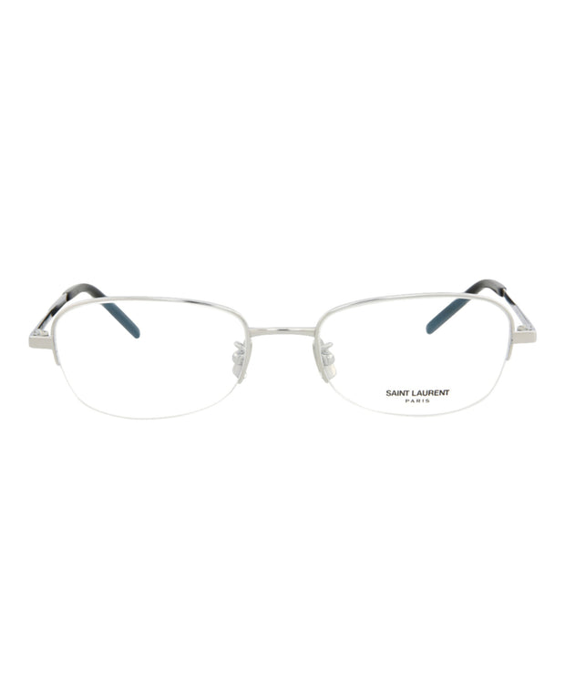 Saint Laurent Unisex Round/Oval Silver Silver Transparent Fashion Designer Eyewear