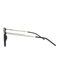 Saint Laurent Mens Square/Rectangle Black Silver Black Fashion Designer Eyewear
