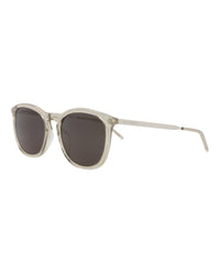 Saint Laurent Saint Laurent Mens Square/Rectangle Brown Silver Black Fashion Designer Eyewear