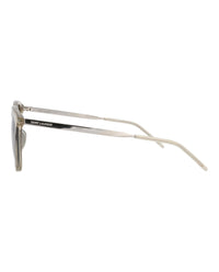 Saint Laurent Saint Laurent Mens Square/Rectangle Brown Silver Black Fashion Designer Eyewear