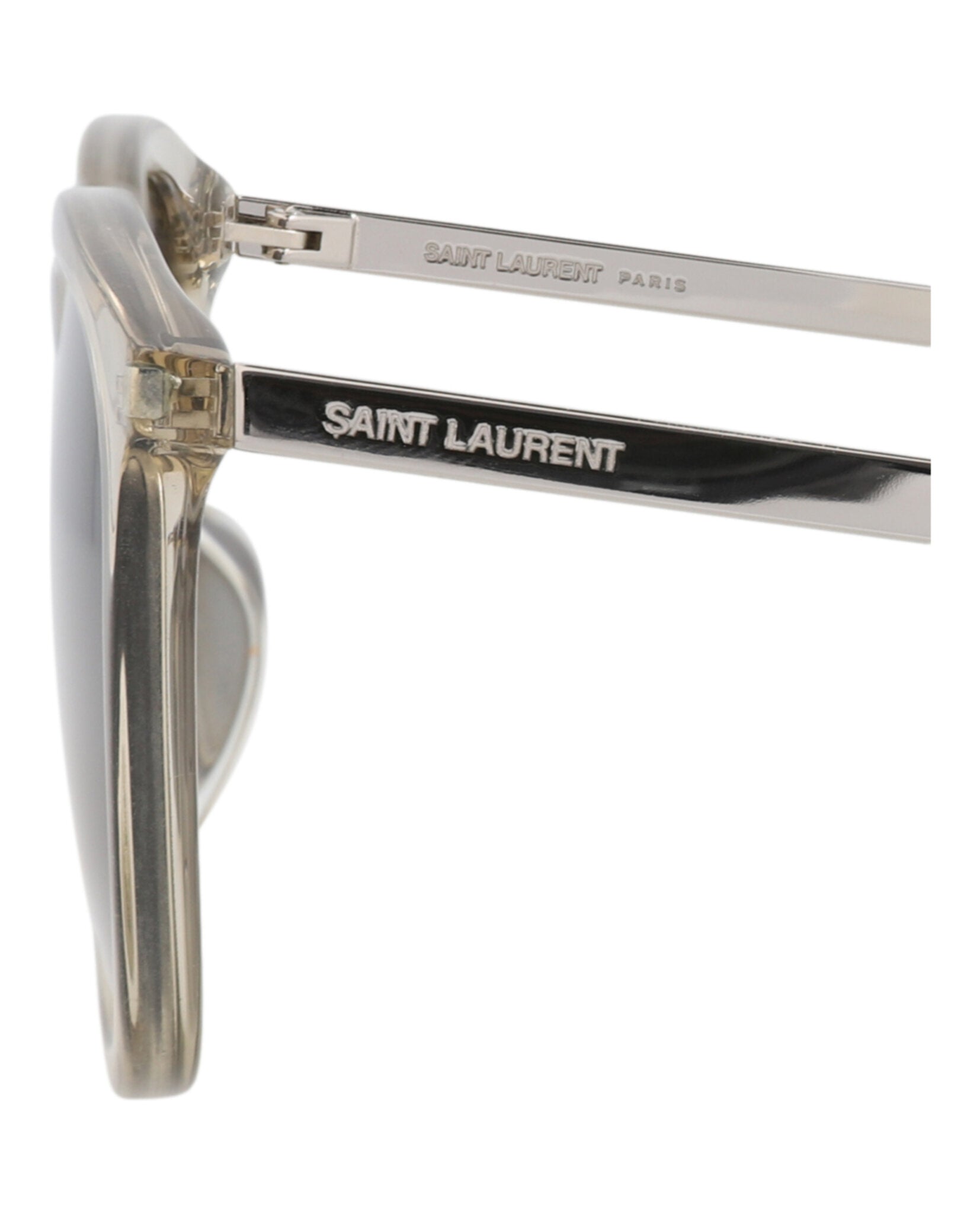 Saint Laurent Saint Laurent Mens Square/Rectangle Brown Silver Black Fashion Designer Eyewear