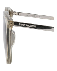 Saint Laurent Saint Laurent Mens Square/Rectangle Brown Silver Black Fashion Designer Eyewear