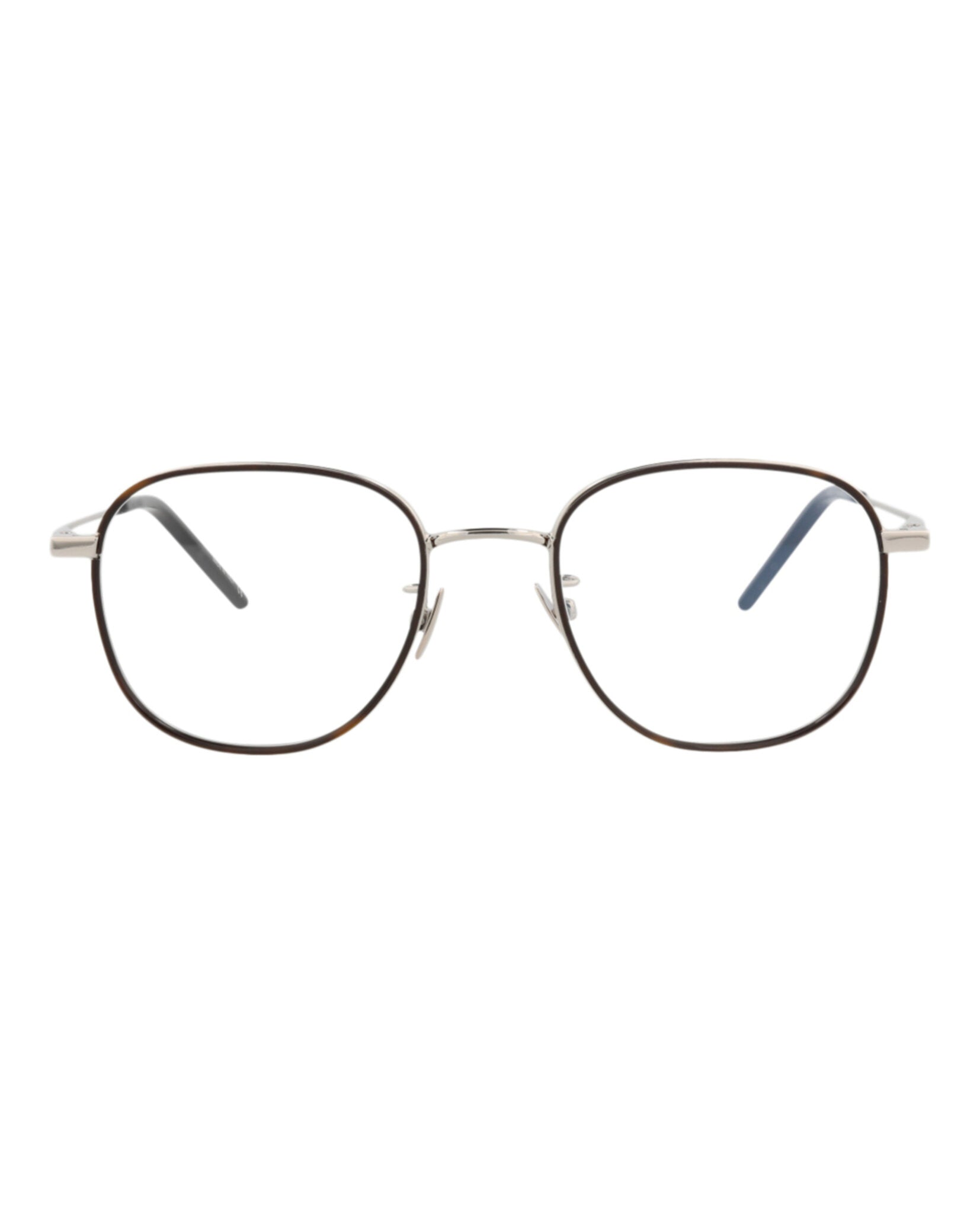 Saint Laurent Saint Laurent Unisex Round/Oval Silver Silver Transparent Fashion Designer Eyewear