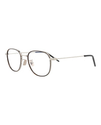 Saint Laurent Saint Laurent Unisex Round/Oval Silver Silver Transparent Fashion Designer Eyewear