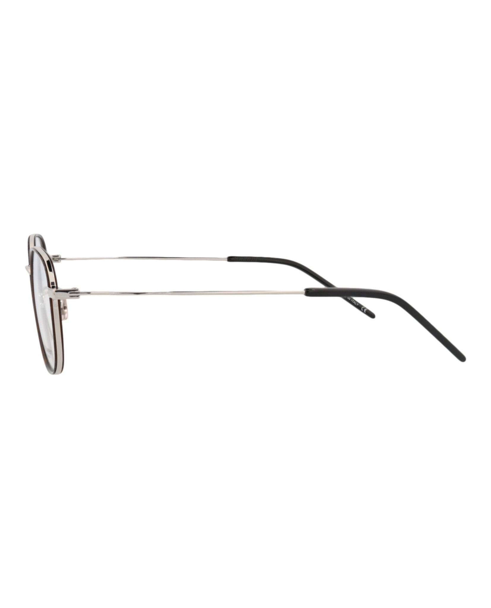Saint Laurent Saint Laurent Unisex Round/Oval Silver Silver Transparent Fashion Designer Eyewear
