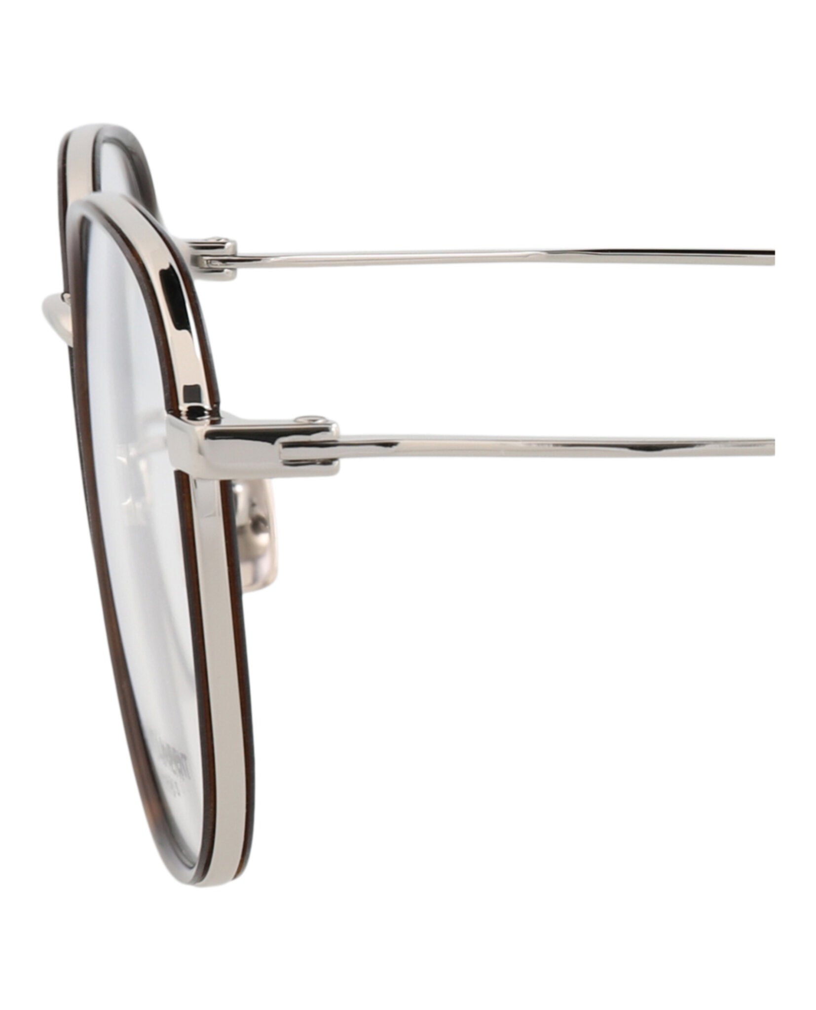 Saint Laurent Saint Laurent Unisex Round/Oval Silver Silver Transparent Fashion Designer Eyewear
