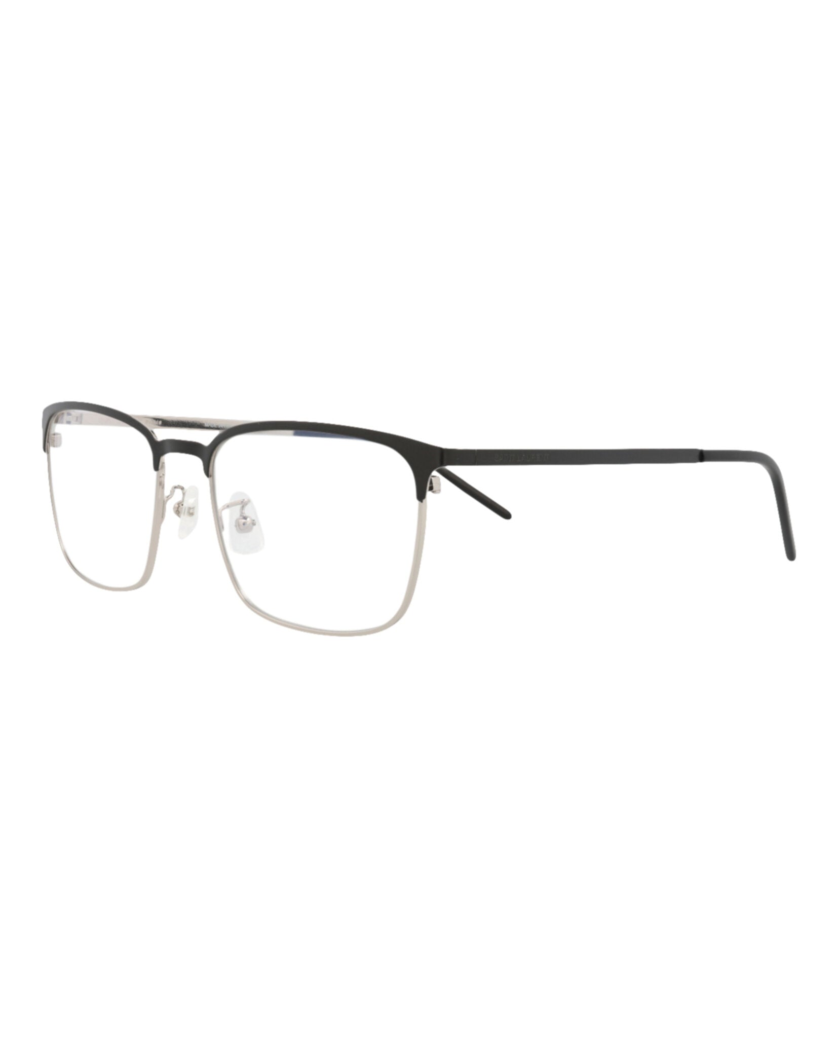 Saint Laurent Saint Laurent Mens Square/Rectangle Black Black Transparent Fashion Designer Eyewear