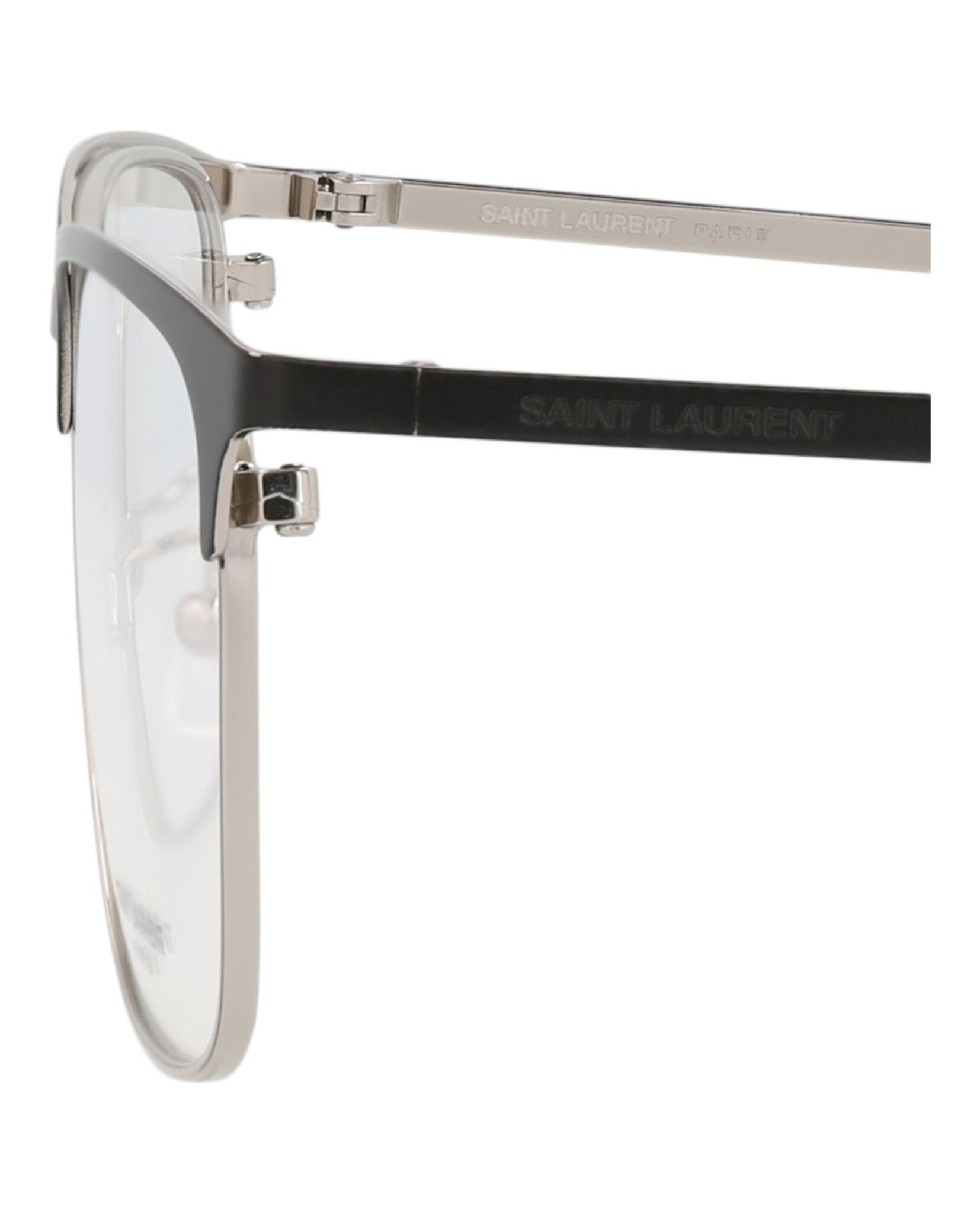 Saint Laurent Saint Laurent Mens Square/Rectangle Black Black Transparent Fashion Designer Eyewear