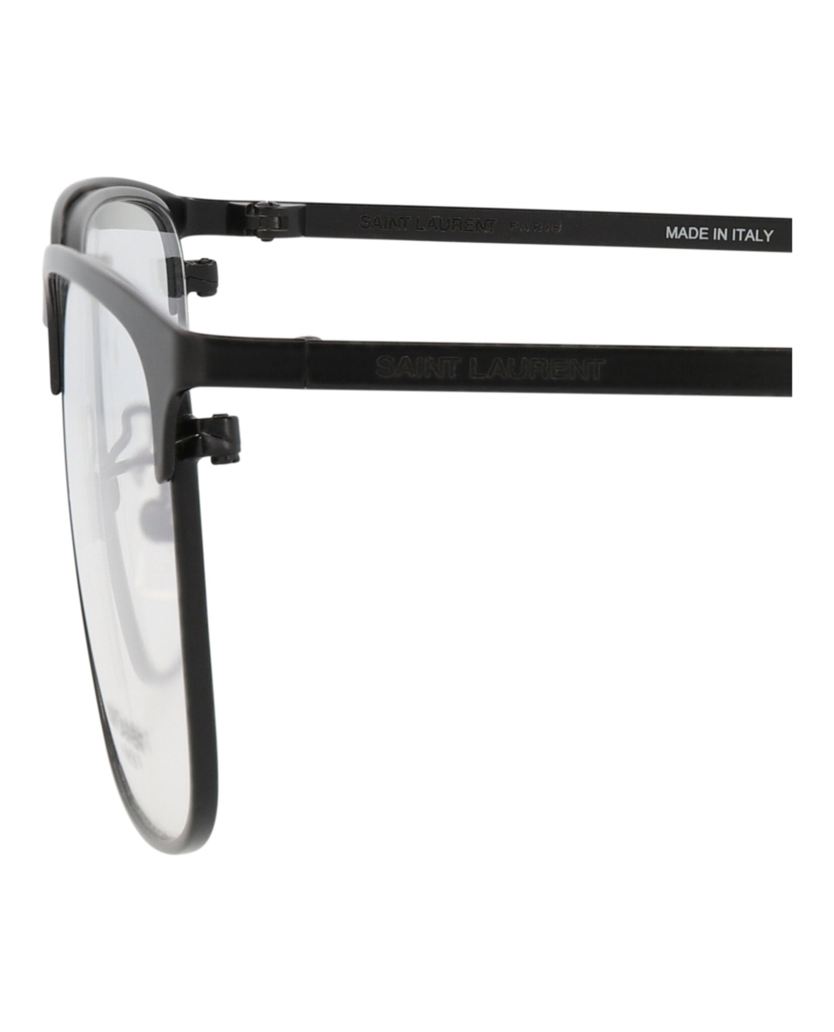 Saint Laurent Saint Laurent Mens Square/Rectangle Black Black Transparent Fashion Designer Eyewear