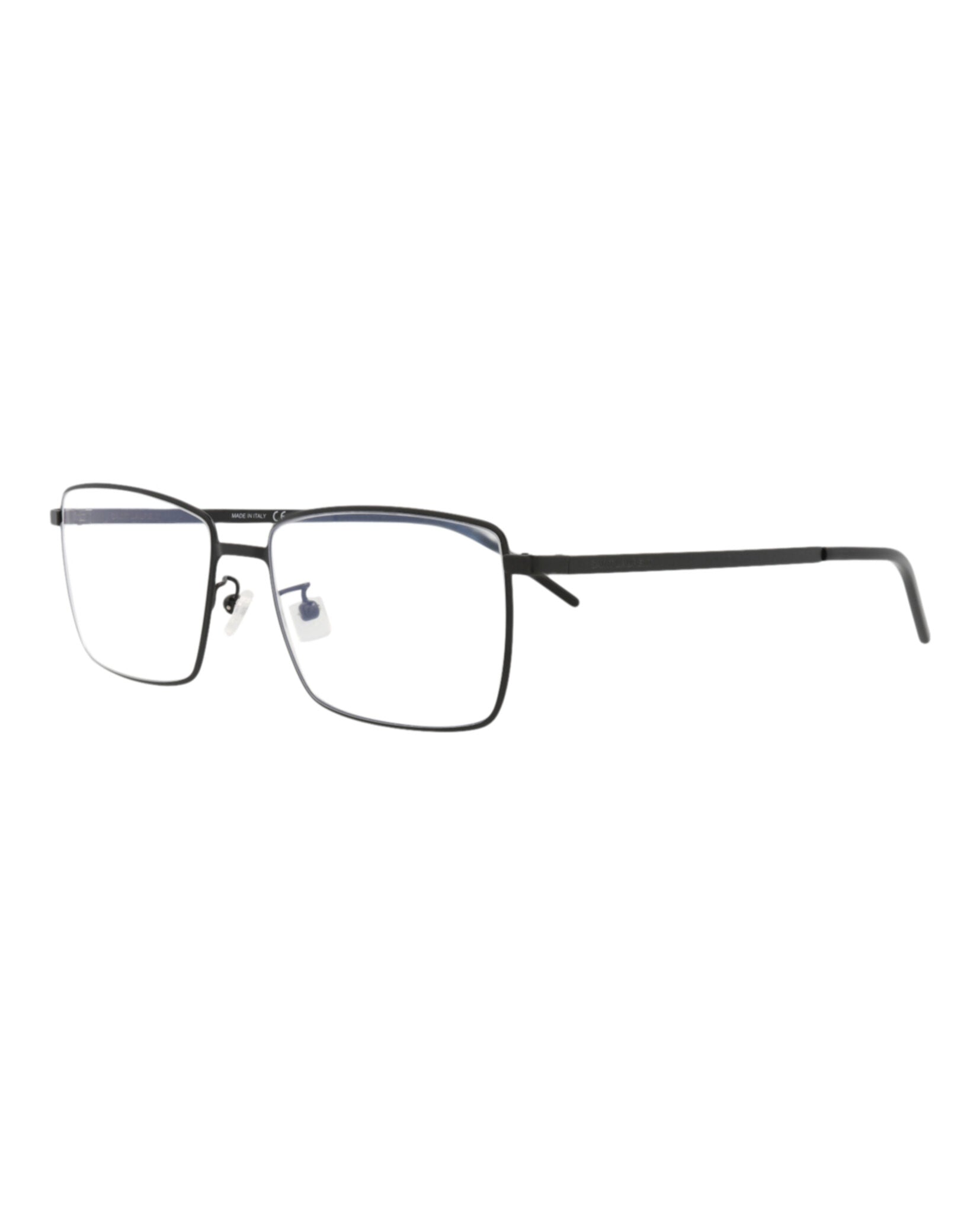 Saint Laurent Saint Laurent Mens Square/Rectangle Black Black Transparent Fashion Designer Eyewear