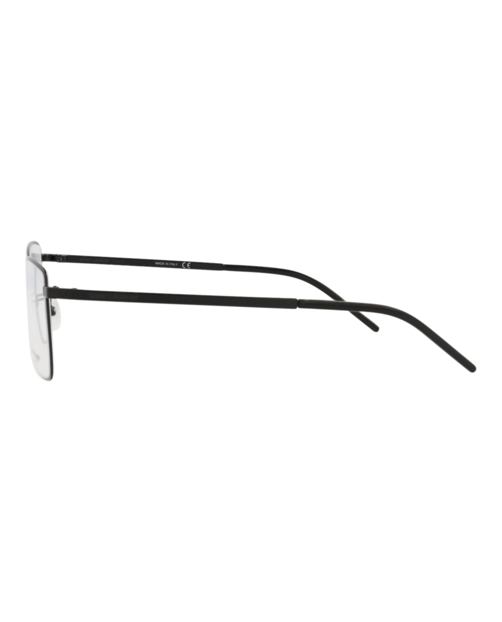 Saint Laurent Saint Laurent Mens Square/Rectangle Black Black Transparent Fashion Designer Eyewear