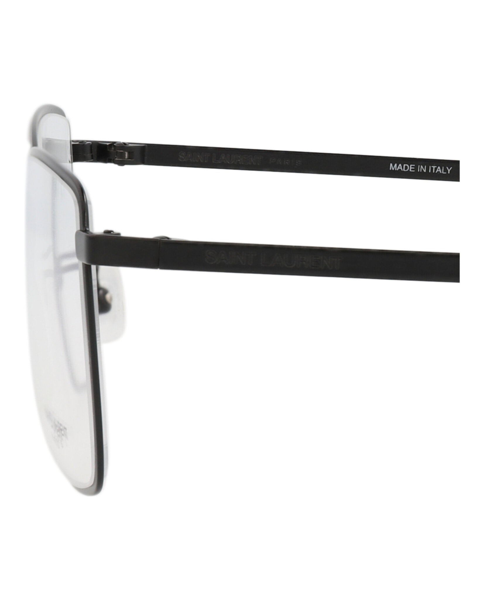 Saint Laurent Saint Laurent Mens Square/Rectangle Black Black Transparent Fashion Designer Eyewear