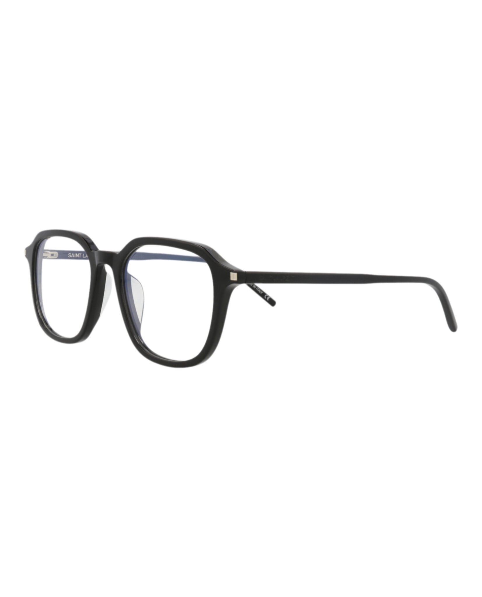 Saint Laurent Saint Laurent Unisex Square/Rectangle Black Black Transparent Fashion Designer Eyewear