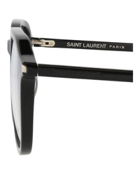Saint Laurent Saint Laurent Unisex Square/Rectangle Black Black Transparent Fashion Designer Eyewear