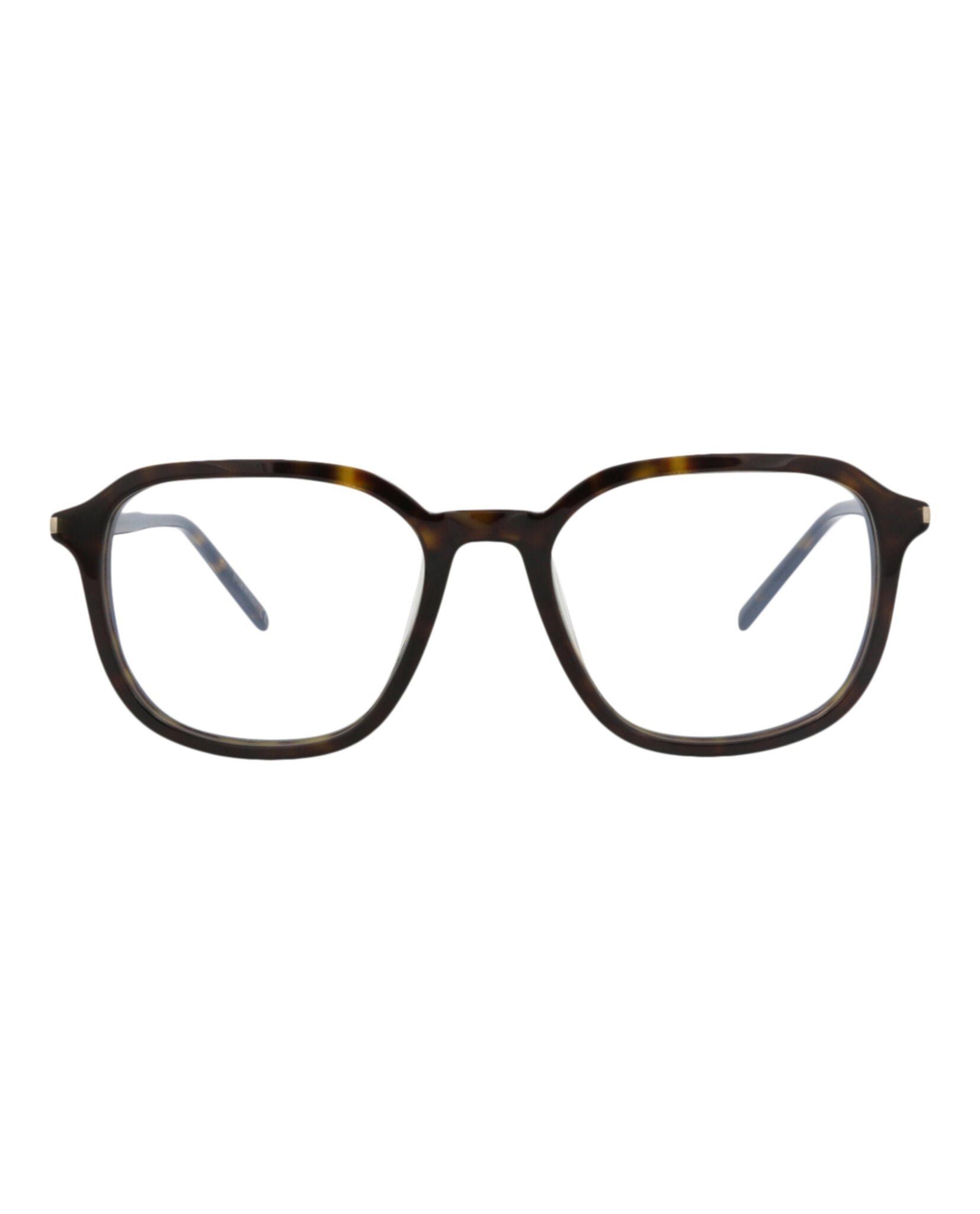 Saint Laurent Saint Laurent Unisex Square/Rectangle Havana Havana Transparent Fashion Designer Eyewear