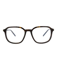 Saint Laurent Saint Laurent Unisex Square/Rectangle Havana Havana Transparent Fashion Designer Eyewear