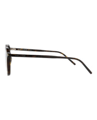 Saint Laurent Saint Laurent Unisex Square/Rectangle Havana Havana Transparent Fashion Designer Eyewear