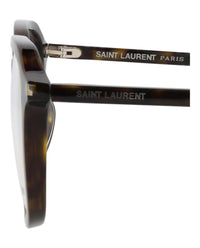 Saint Laurent Saint Laurent Unisex Square/Rectangle Havana Havana Transparent Fashion Designer Eyewear
