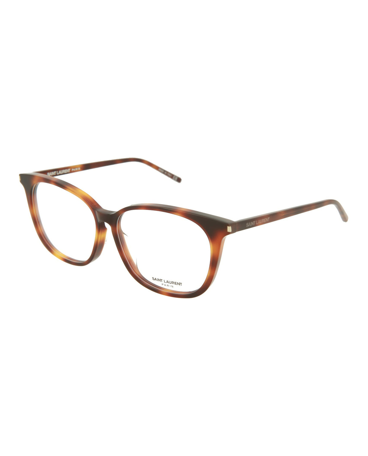 Saint Laurent Womens Round/Oval Havana Clear Fashion Designer Eyewear