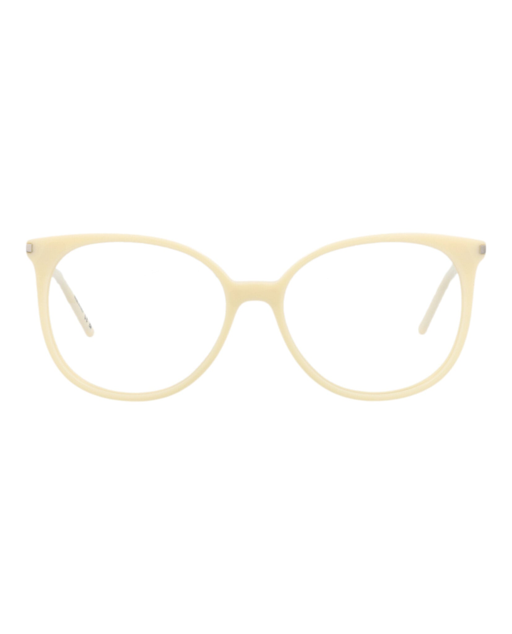 Saint Laurent Saint Laurent Womens Round/Oval Ivory Ivory Transparent Fashion Designer Eyewear