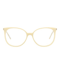 Saint Laurent Saint Laurent Womens Round/Oval Ivory Ivory Transparent Fashion Designer Eyewear