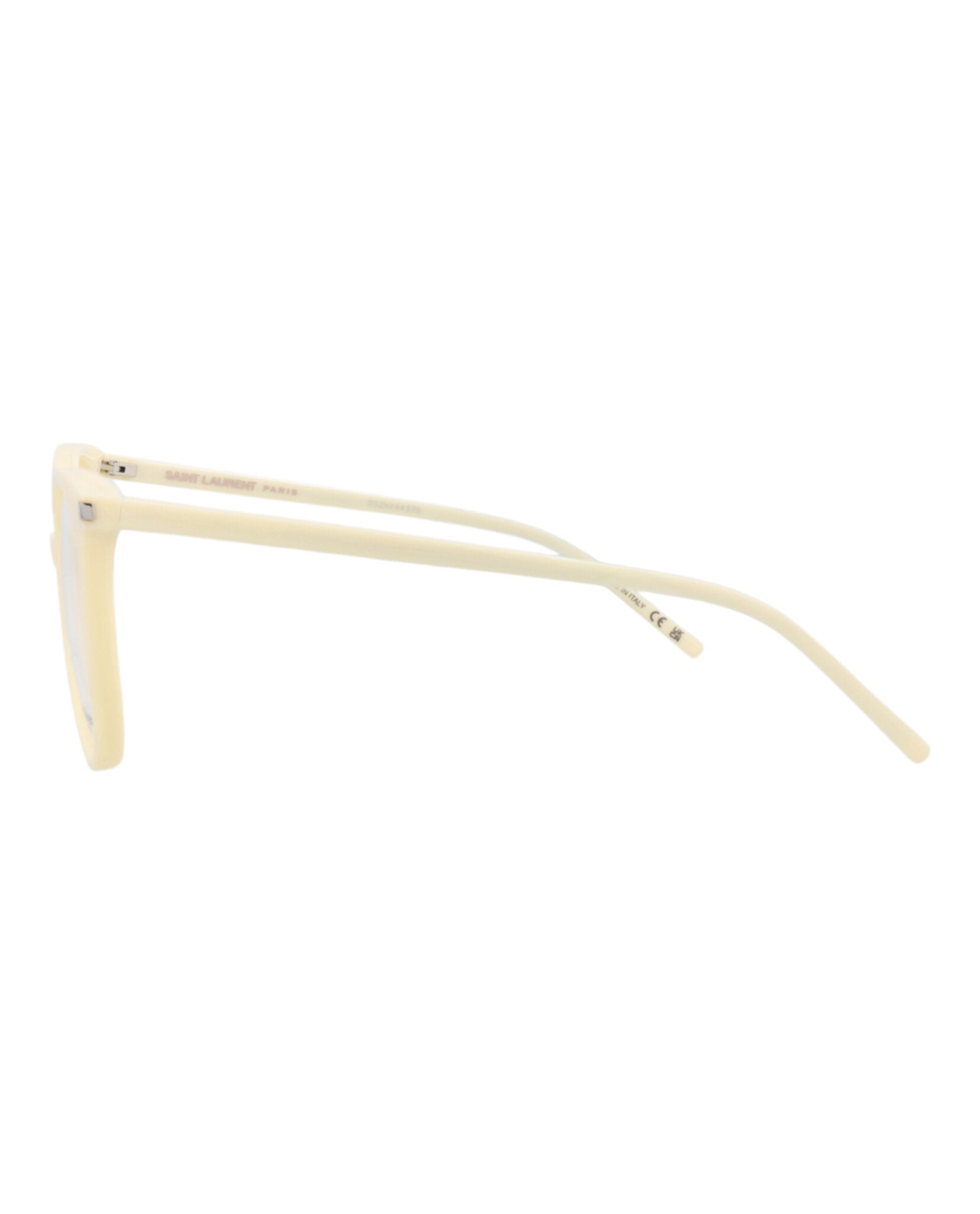 Saint Laurent Saint Laurent Womens Round/Oval Ivory Ivory Transparent Fashion Designer Eyewear