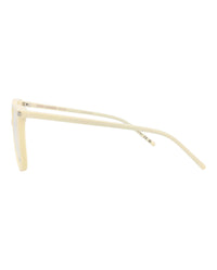 Saint Laurent Saint Laurent Womens Round/Oval Ivory Ivory Transparent Fashion Designer Eyewear