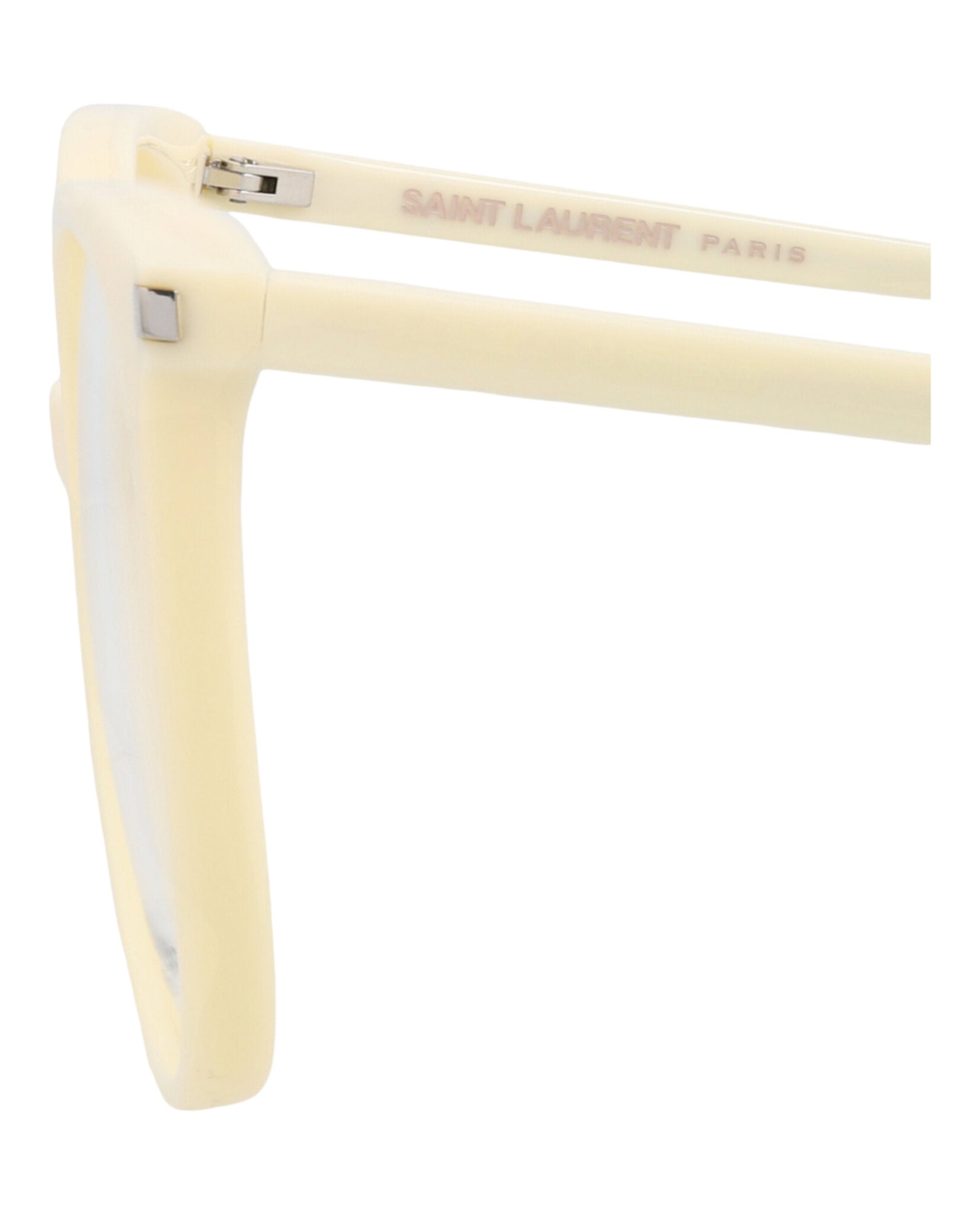 Saint Laurent Saint Laurent Womens Round/Oval Ivory Ivory Transparent Fashion Designer Eyewear