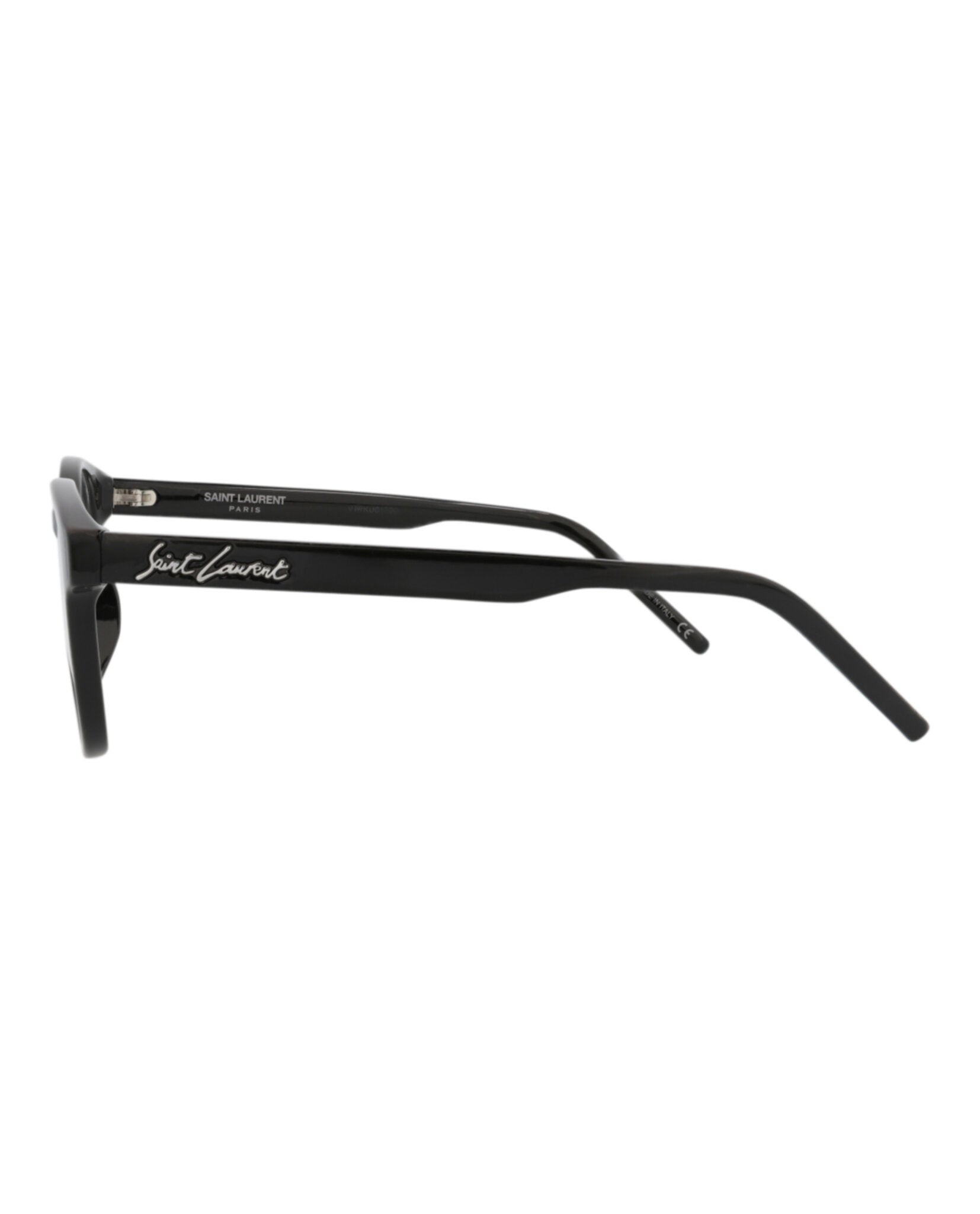 Saint Laurent Saint Laurent Unisex Round/Oval Black Black Transparent Fashion Designer Eyewear